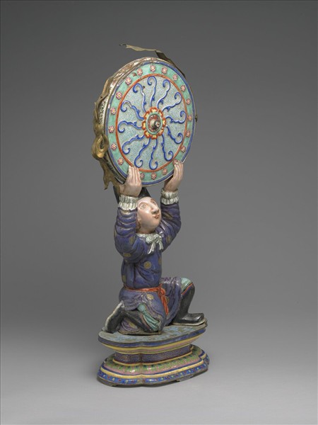 銅胎畫琺瑯番人八寶（法輪）