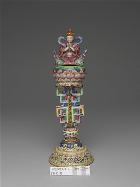 銅胎畫琺瑯五彩七政寶（玉女）