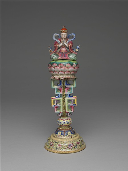 銅胎畫琺瑯五彩七政寶（玉女）