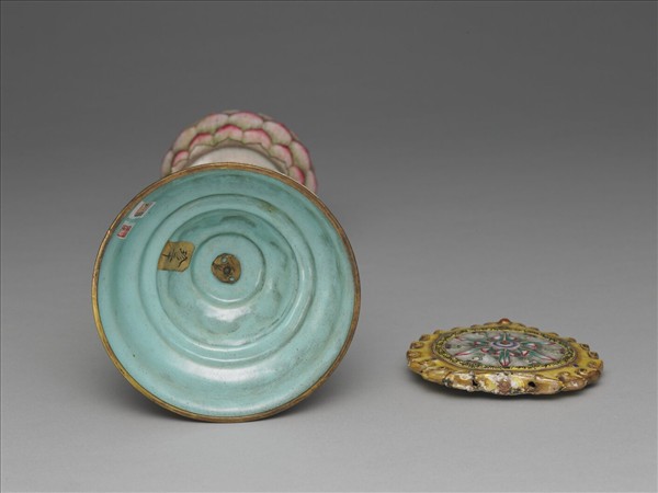 銅胎畫琺瑯五彩七政寶（法輪）