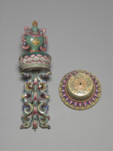 銅胎畫琺瑯五彩八寶（寶瓶）