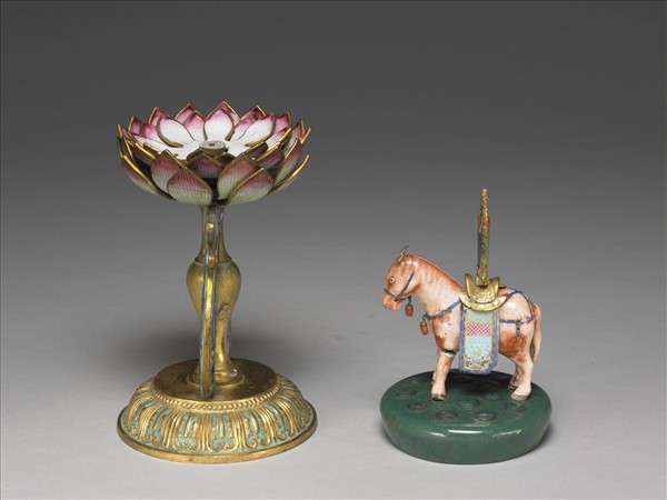 銅胎畫琺瑯五彩七政寶（寶馬）