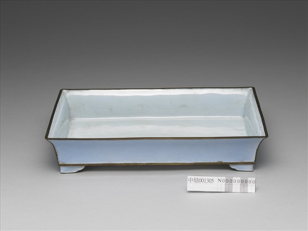 銅胎畫琺瑯長方花盆