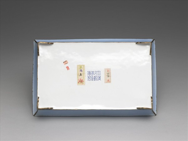 銅胎畫琺瑯長方花盆