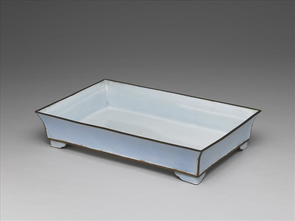 銅胎畫琺瑯長方花盆