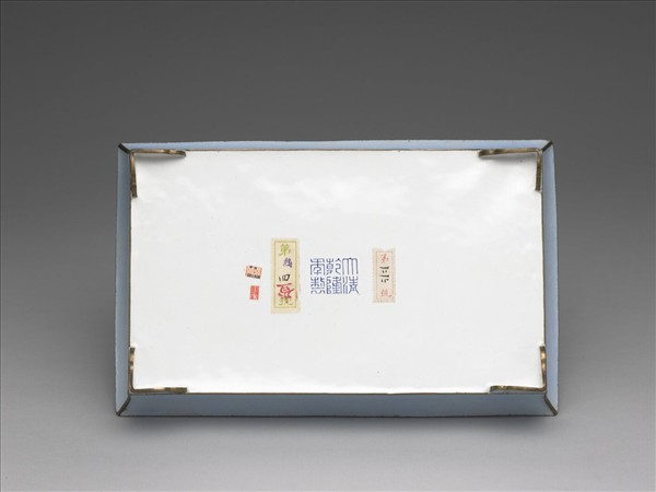 銅胎畫琺瑯長方花盆