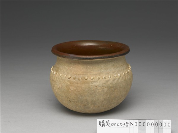 贛州窯 褐釉乳丁柳斗罐