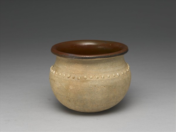 贛州窯 褐釉乳丁柳斗罐