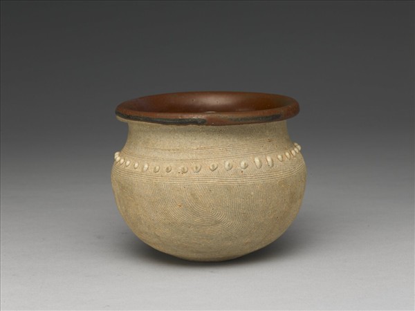 贛州窯 褐釉乳丁柳斗罐