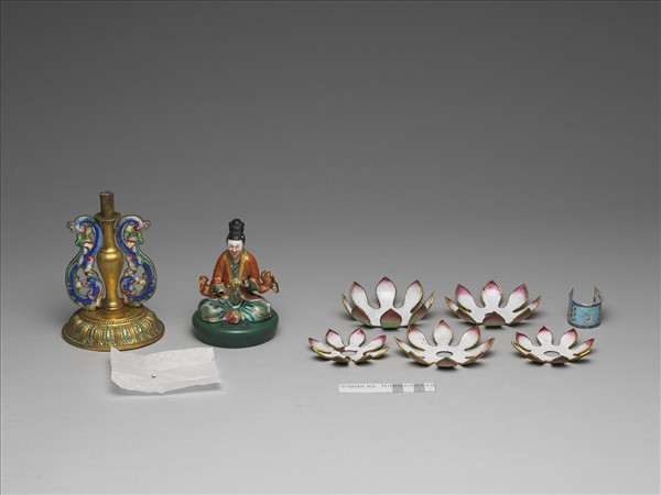 銅胎畫琺瑯五彩七政寶（玉女）