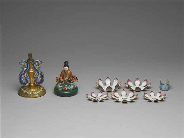 銅胎畫琺瑯五彩七政寶（玉女）