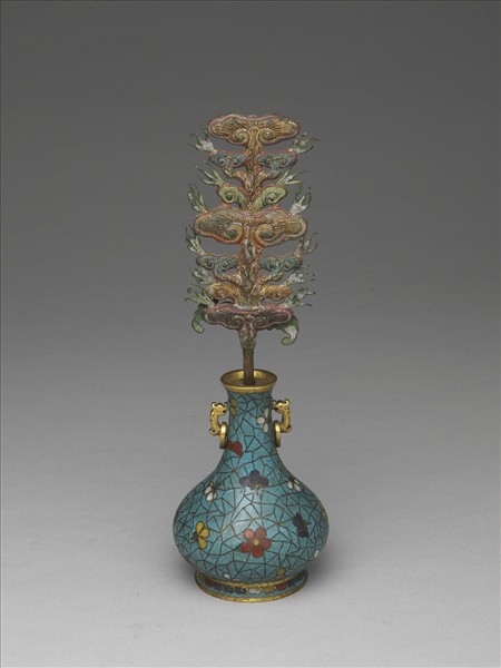 掐絲琺瑯冰梅紋瓶（五供）