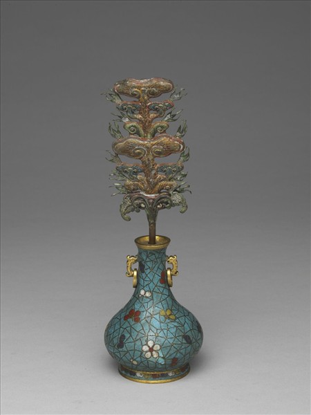 掐絲琺瑯冰梅紋瓶（五供）