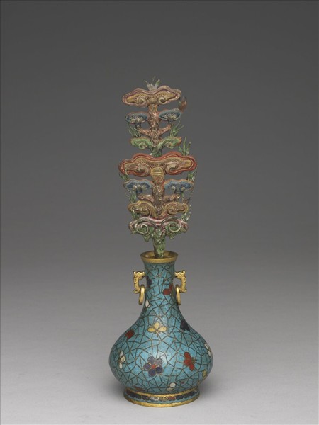 掐絲琺瑯冰梅紋瓶（五供）