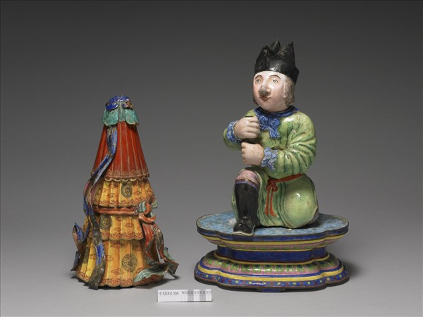 銅胎畫琺瑯番人八寶（寶傘）