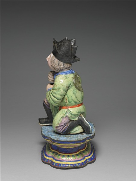 銅胎畫琺瑯番人八寶（寶傘）