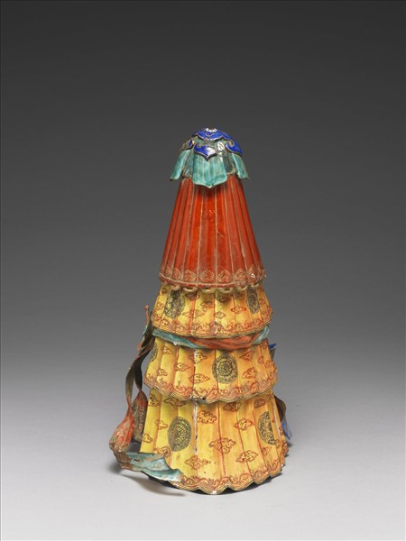 銅胎畫琺瑯番人八寶（寶傘）