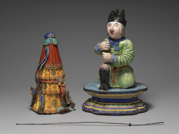 銅胎畫琺瑯番人八寶（寶傘）