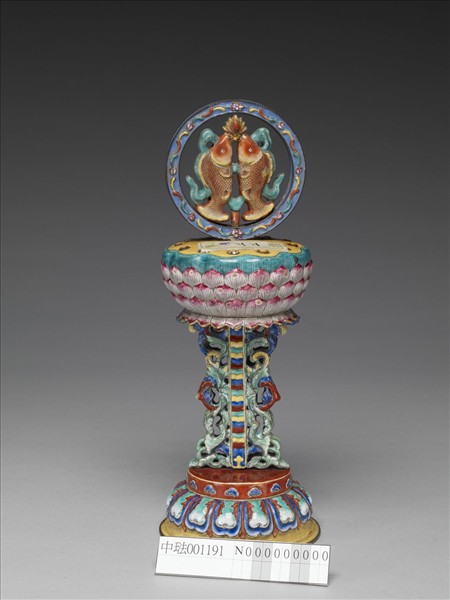 銅胎畫琺瑯五彩八寶（雙魚）