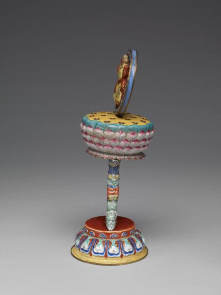 銅胎畫琺瑯五彩八寶（寶幢）