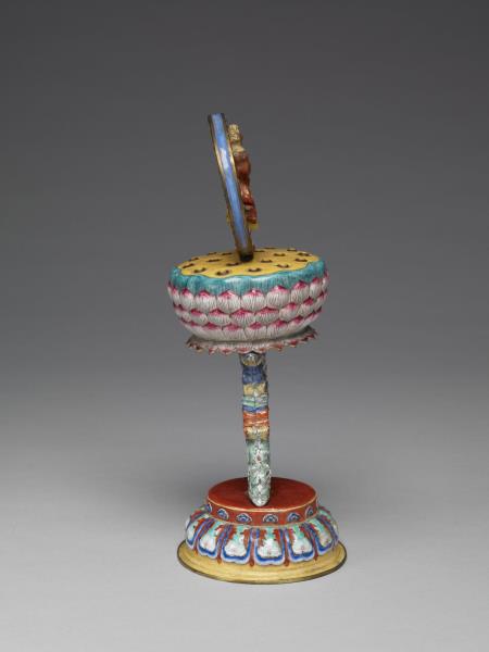 銅胎畫琺瑯五彩八寶（寶幢）