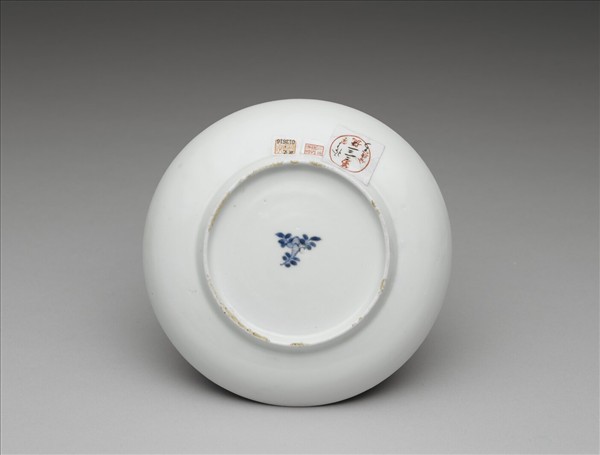 有田窯 青花五彩花卉紋碟