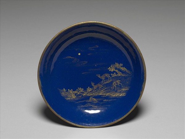 銅胎畫琺瑯三羊開泰圖盤