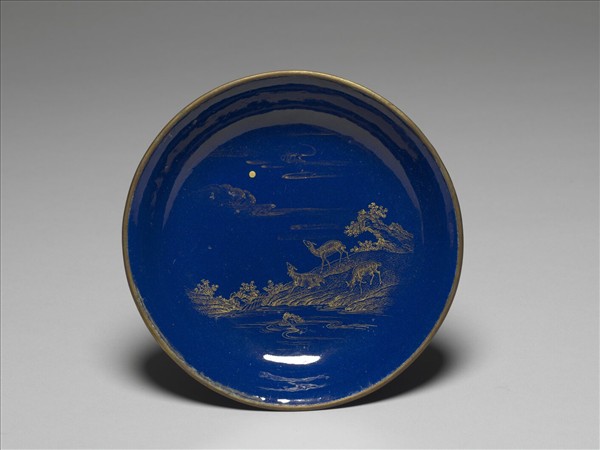 銅胎畫琺瑯三羊開泰圖盤