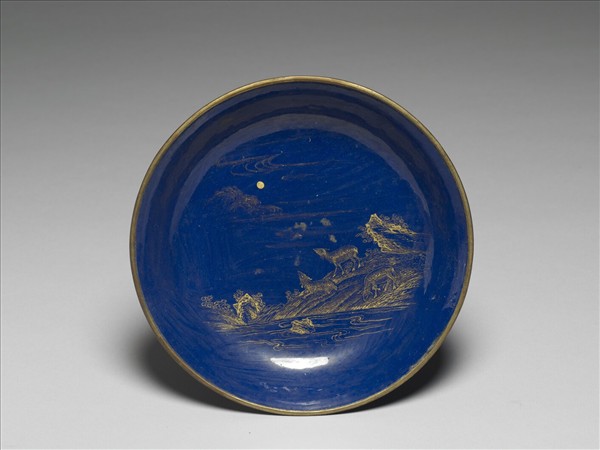 銅胎畫琺瑯三羊開泰圖盤