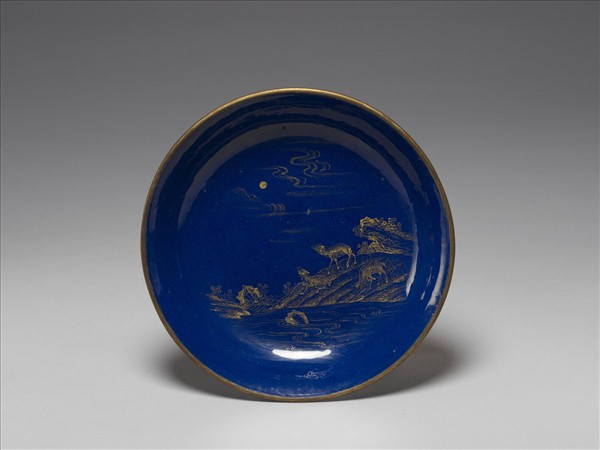 銅胎畫琺瑯三羊開泰圖盤