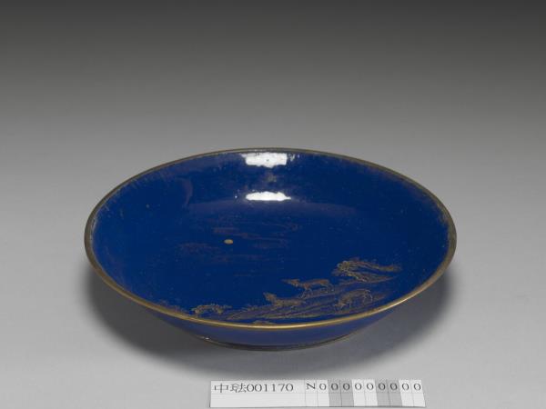 銅胎畫琺瑯三羊開泰圖盤