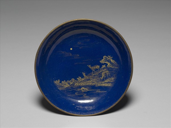 銅胎畫琺瑯三羊開泰圖盤