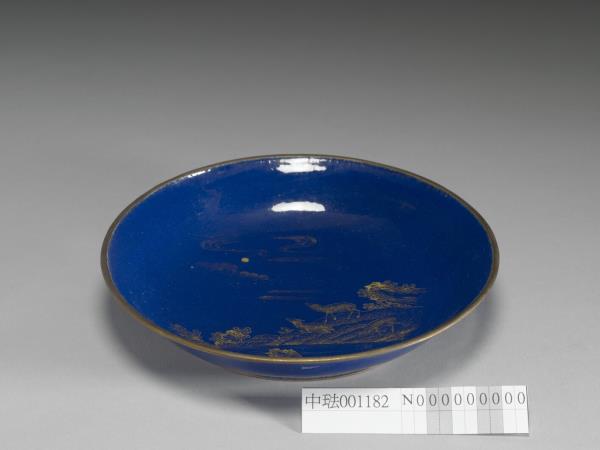 銅胎畫琺瑯三羊開泰圖盤