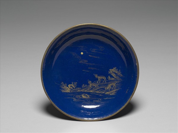 銅胎畫琺瑯三羊開泰圖盤