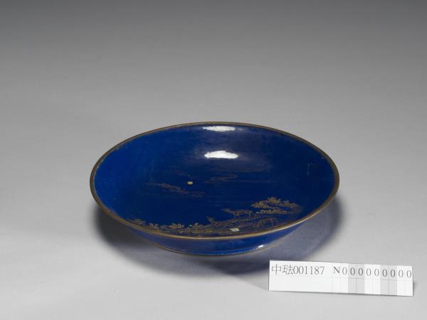 銅胎畫琺瑯三羊開泰圖盤