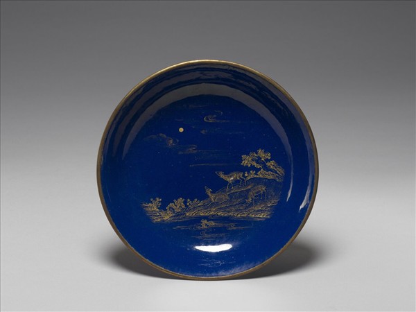 銅胎畫琺瑯三羊開泰圖盤