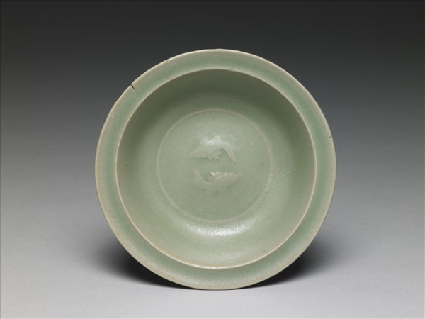 龍泉窯 青瓷雙魚紋洗