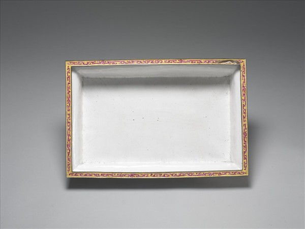 銅胎畫琺瑯花卉長方花盆