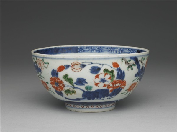 有田窯 青花五彩櫻花紋碗