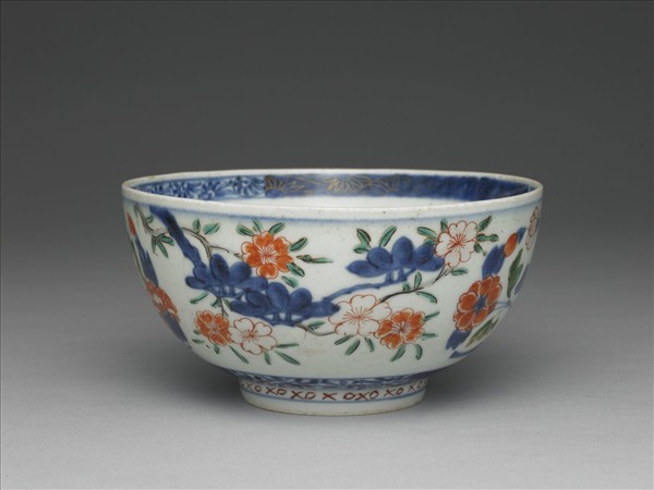 有田窯 青花五彩櫻花紋碗