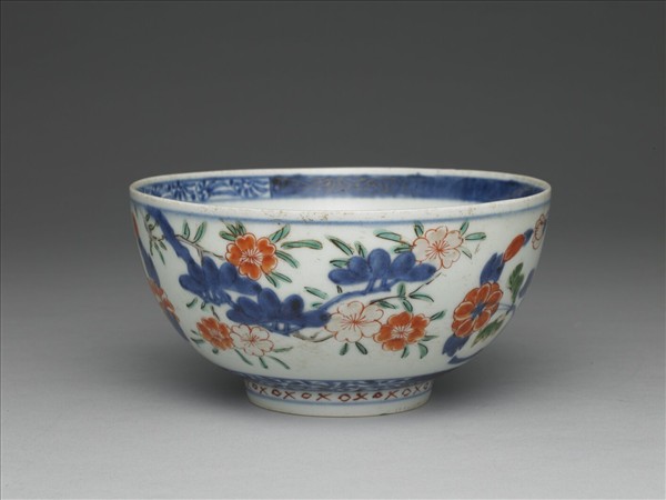 有田窯 青花五彩櫻花紋碗