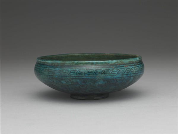 磁州窯 翠藍釉黑花洗