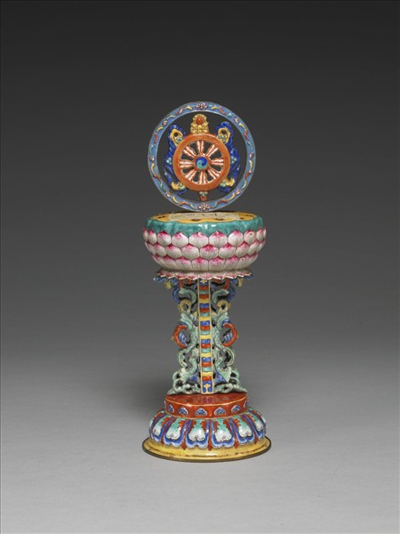 銅胎畫琺瑯五彩八寶（法輪）