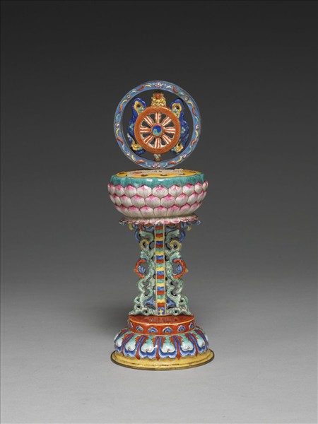 銅胎畫琺瑯五彩八寶（法輪）