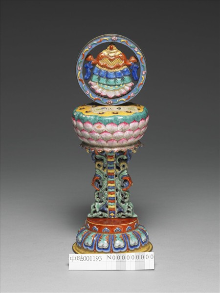 銅胎畫琺瑯五彩八寶（寶傘）