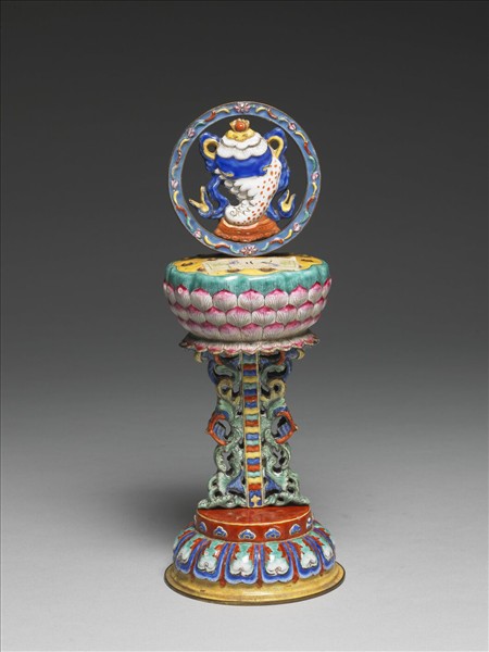 銅胎畫琺瑯五彩八寶（法螺）