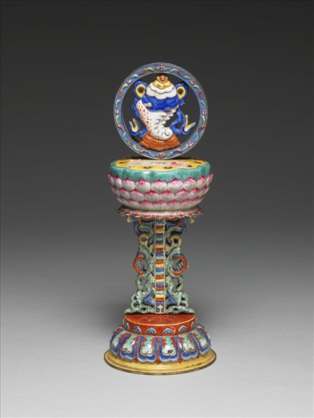 銅胎畫琺瑯五彩八寶（法螺）