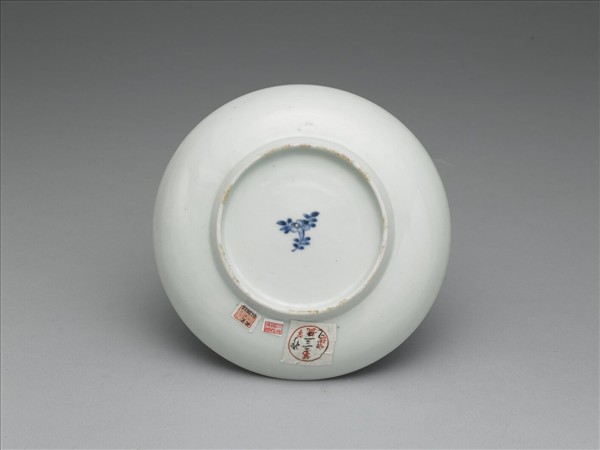 有田窯 青花五彩花卉紋碟