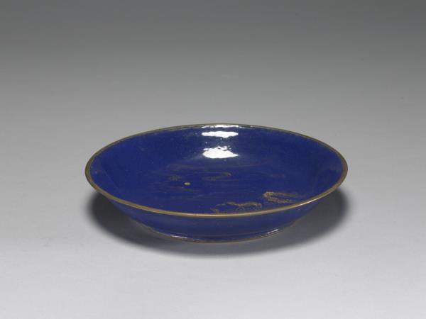 銅胎畫琺瑯三羊開泰圖盤