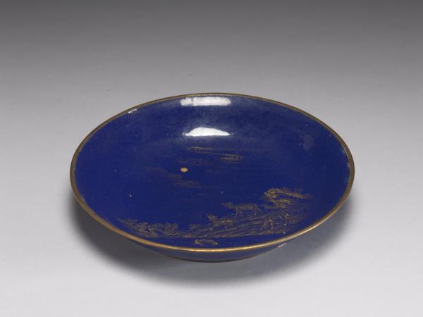 銅胎畫琺瑯三羊開泰圖盤